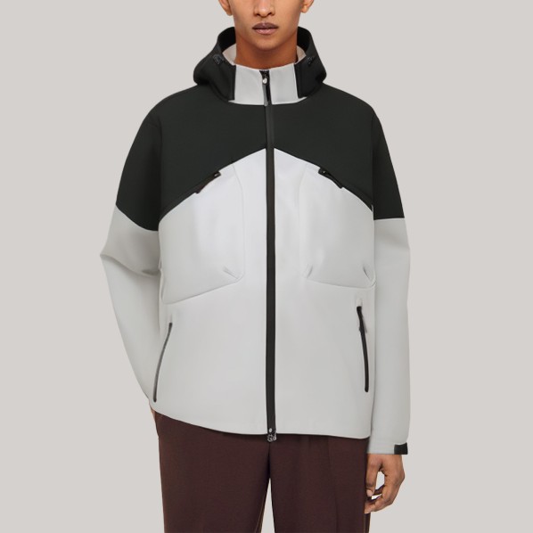 Casual waterproof hooded men's windbreaker