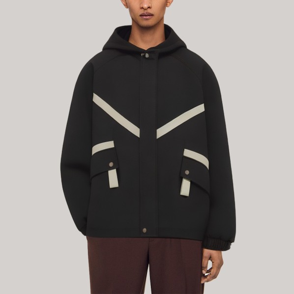 Splash-proof outdoor hooded men's windproof jacket