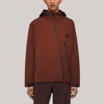 High-quality hooded men's mountaineering jacket