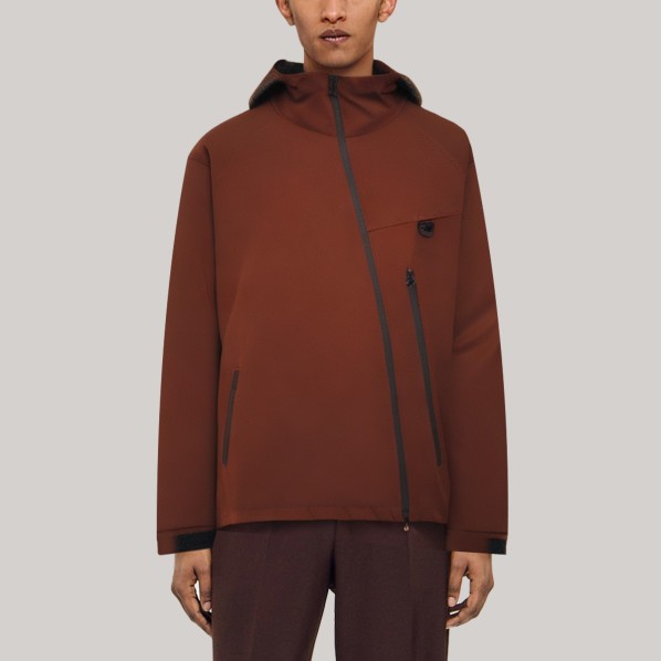 High-quality hooded men's mountaineering jacket