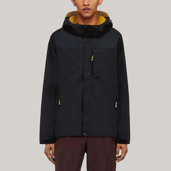 Stylish hooded loose-fitting men's windbreaker