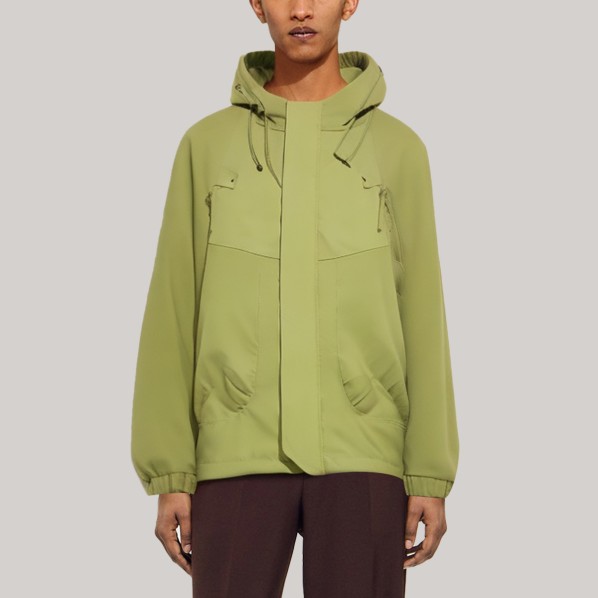 Lightweight hooded men's outdoor jacket