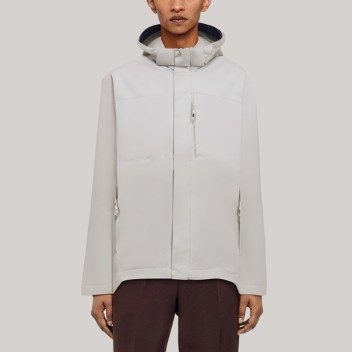 Outdoor hooded loose-fitting men's windbreaker