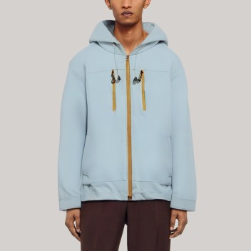 Outdoor waterproof hooded men's windbreaker