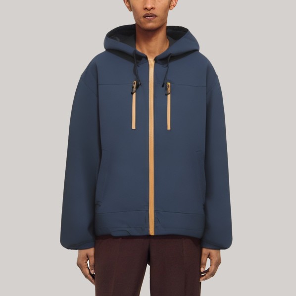 Waterproof and comfortable hooded men's windbreaker