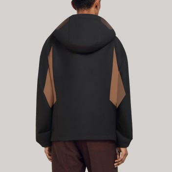 Color-blocked full-zip men's hiking jacket