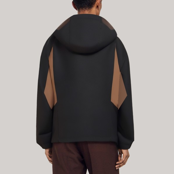 Color-blocked full-zip men's hiking jacket