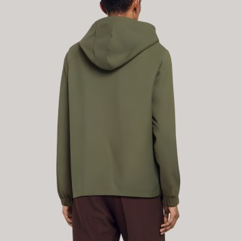 Green waterproof loose-fitting men's windbreaker