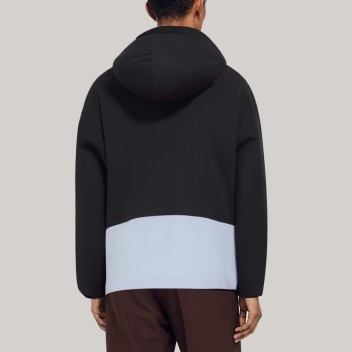 Color-blocked outdoor hooded men's windbreaker