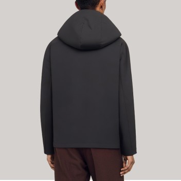 Stylish hooded loose-fitting men's windbreaker