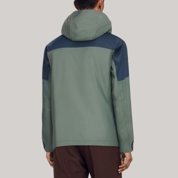 High-quality color-blocked zipper men's windbreaker