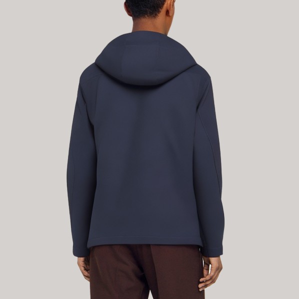 Casual hooded loose-fitting men's windbreaker