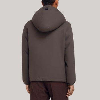 Stylish hooded zip-up men's windbreaker