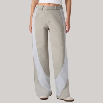 Color-blocked women's sports windproof pants