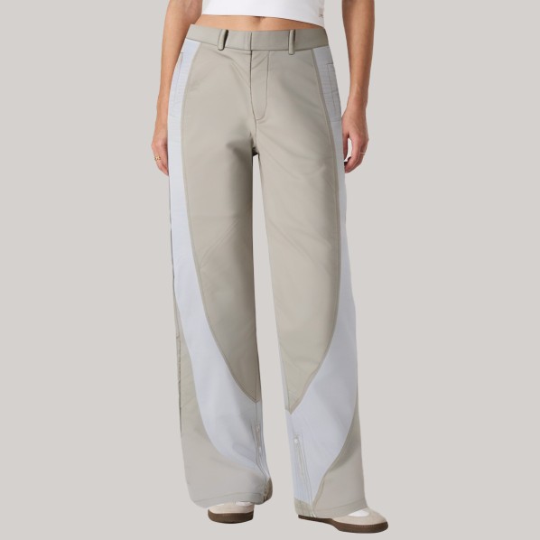 Color-blocked women's sports windproof pants