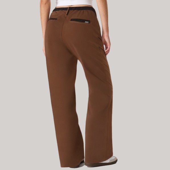 High-waisted side-striped women's windproof pants