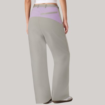 Color-blocked women's sports windproof pants