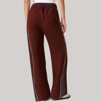 Red elastic straight leg women's windproof pants